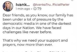 根据报道，因为推特等媒体平台打压特朗普，限制其家人的声音，特朗普女儿伊万卡已经在parler平台开通了个人账号，并进行呼吁。