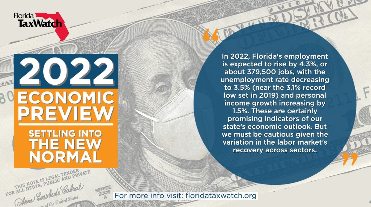 佛州宣布持续的经济增长